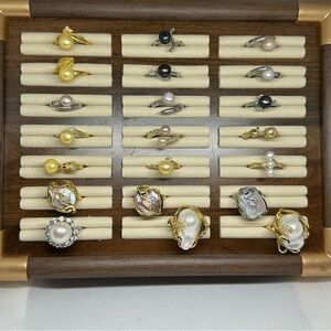 Natural Freshwater Pearl Rings Multicolour for Live on Mar 8, 2025